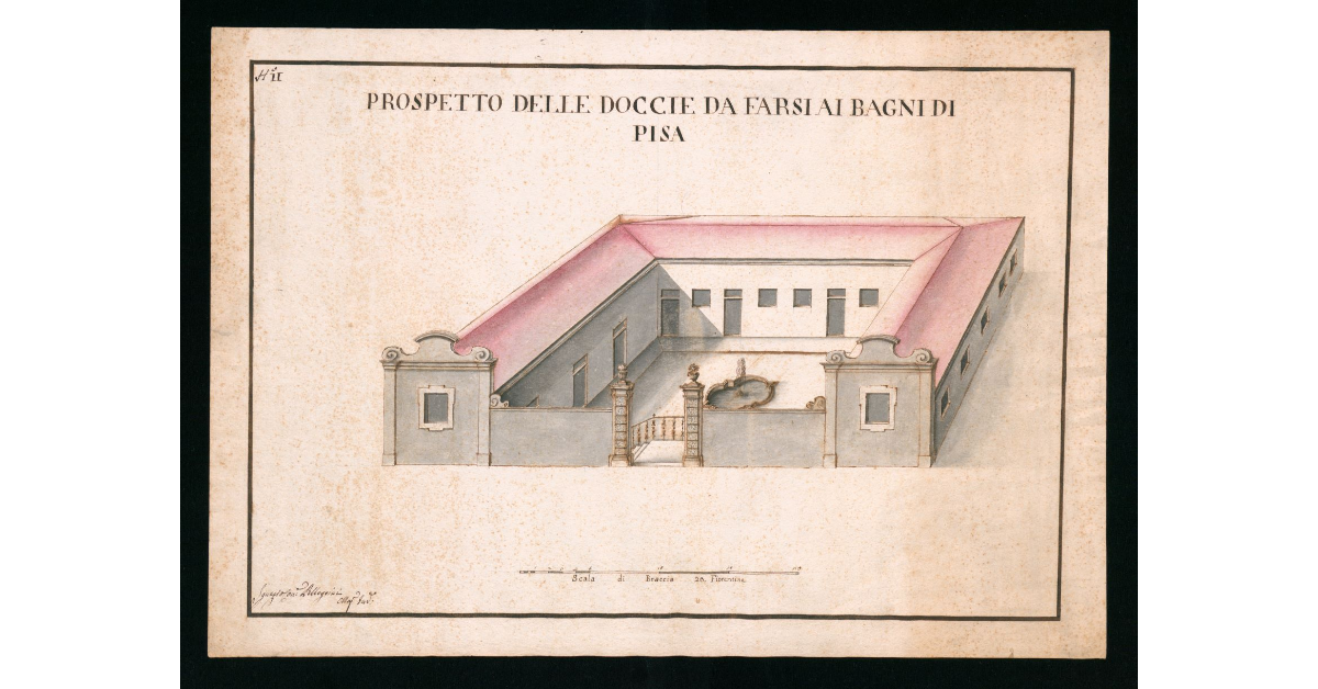 Prospetto delle Doccie da farsi ai bagni di Pisa