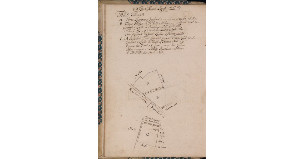 [Terreni concessi a livello nel comune di Pescia]