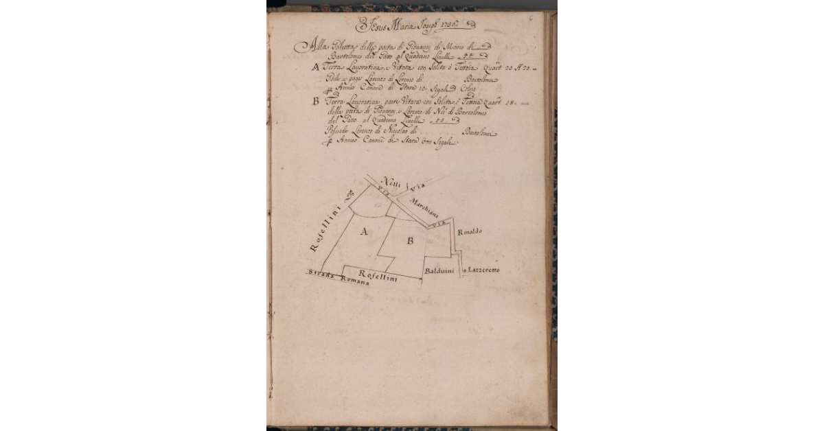 [Terreni concessi a livello nel comune di Pescia]