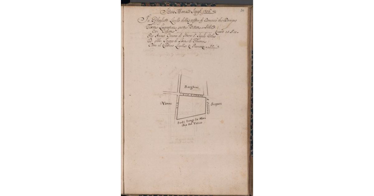 [Terreno concesso a livello nel comune di Pescia]