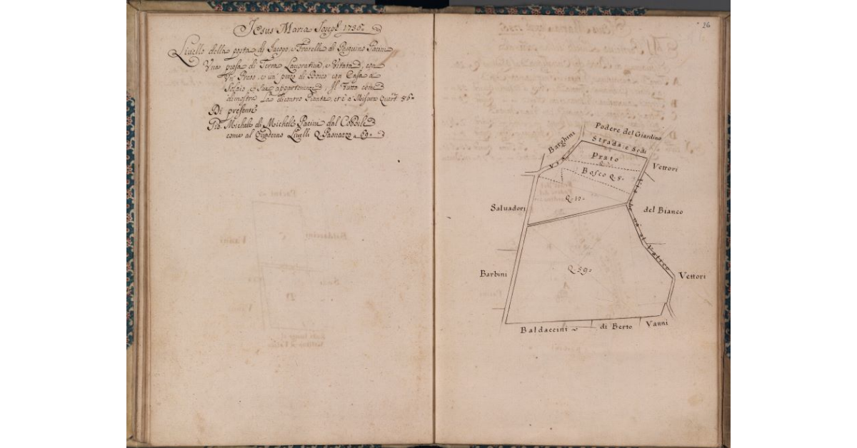 [Terreno concesso a livello nel comune di Pescia]