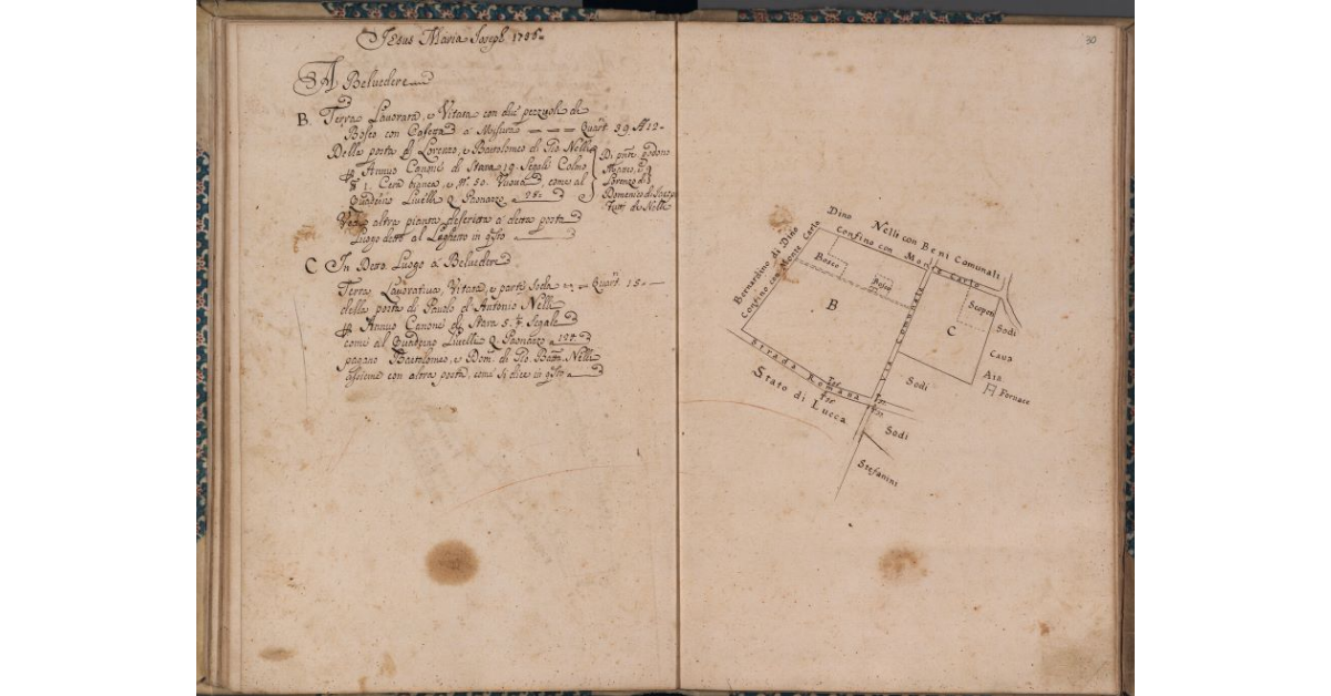 [Terreni condotti a livello nel comune di Pescia]