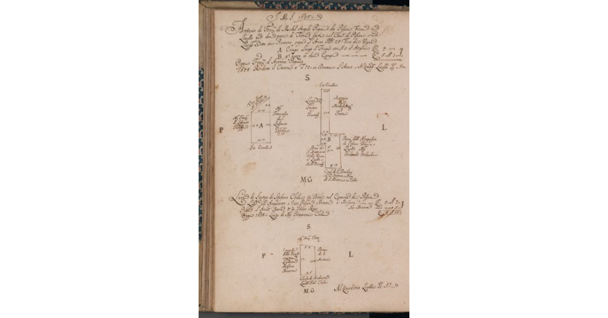 [Terreni concessi a livello nel comune di Pescia]