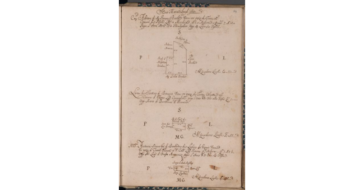 [Terreni concessi a livello nei comuni di Pescia ed Uzzano]
