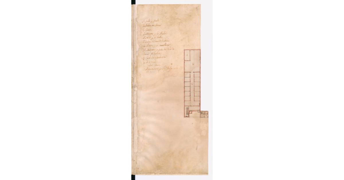 [Pianta degli annessi del palazzo di Pratolino di S.A.S]