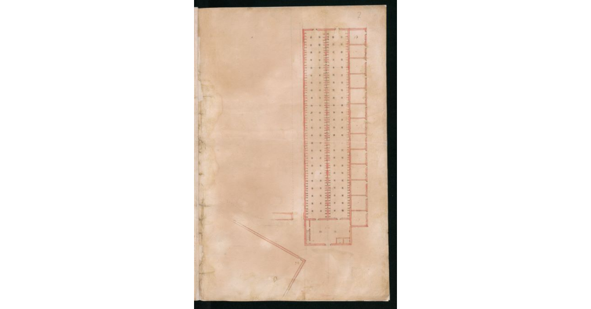 [Pianta degli annessi al Palazzo del Poggio a Caiano]