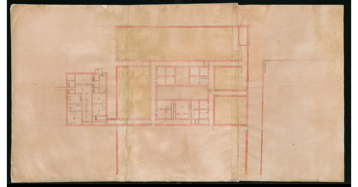 [Pianta del piano terreno del Palazzo del Poggio a Caiano]