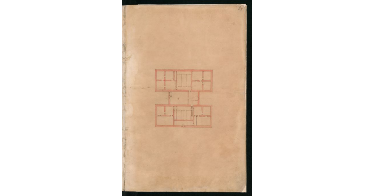 [Pianta del quarto piano del Palazzo del Poggio a Caiano]