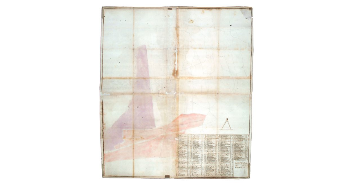 [Chiane. Pianta semplicemente disegnata di Lapis, nella quale vi è scritto il quantitativo particolare di Ciaschedun possessore]