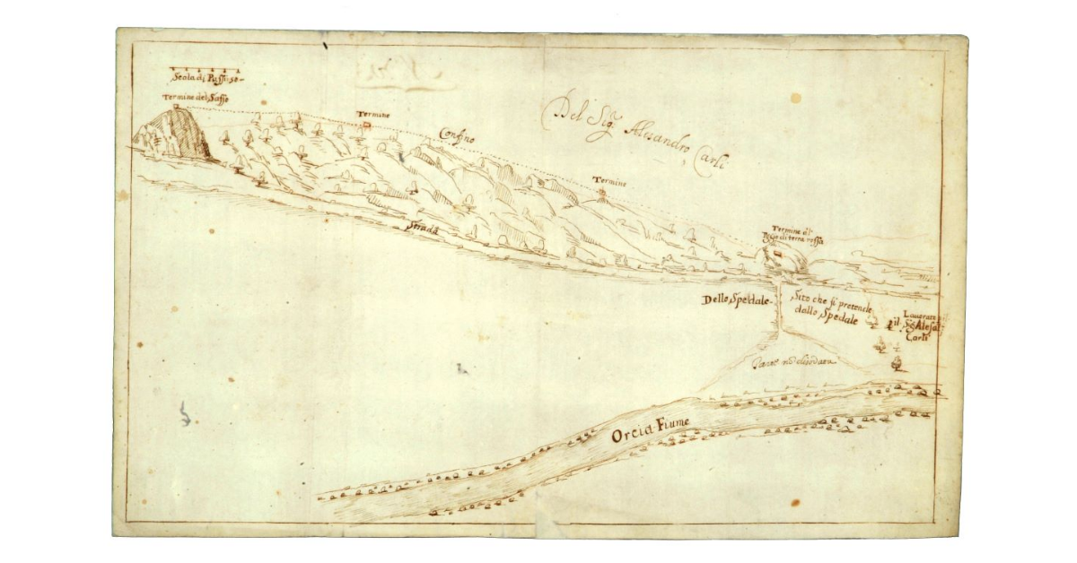 [Montalcino. Pianta di controversie confinarie]