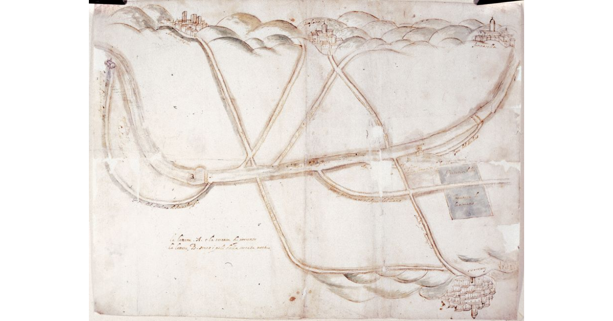 [Sinalonga. Pianta dimostrativa il Molino traversa fabbricata per Esso, di detta comunità]