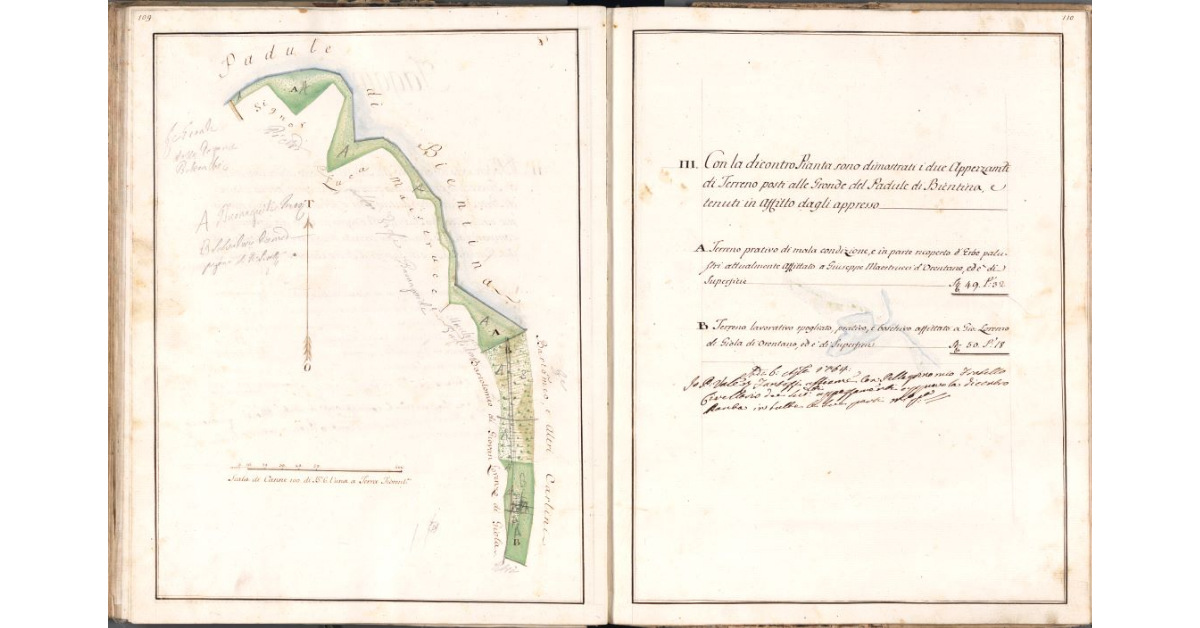 [Appezzamenti di terreno situati presso le gronde del padule di Bientina]