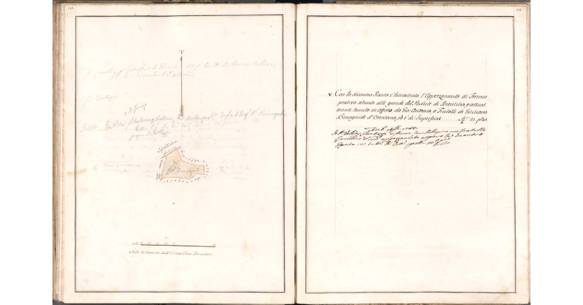 [Appezzamento di terreno prativo situato presso le gronde del padule di Bientina]