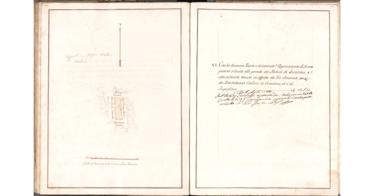 [Appezzamento di terreno prativo situato presso le gronde del padule di Bientina]