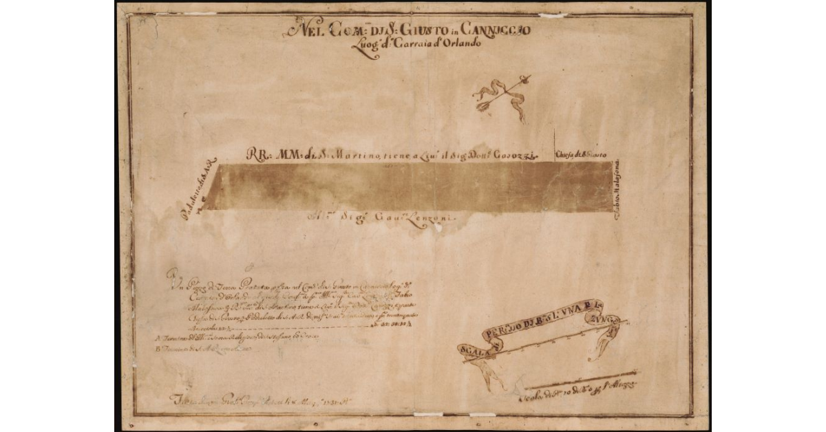 Nel Comune di S. Giusto in Cannjccio. Luogo detto Carraia d'Orlando