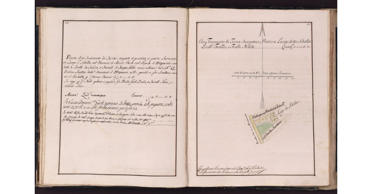 [Appezzamento di terreno situato in prossimità del lago di Sibolla nel comune di Montecarlo]