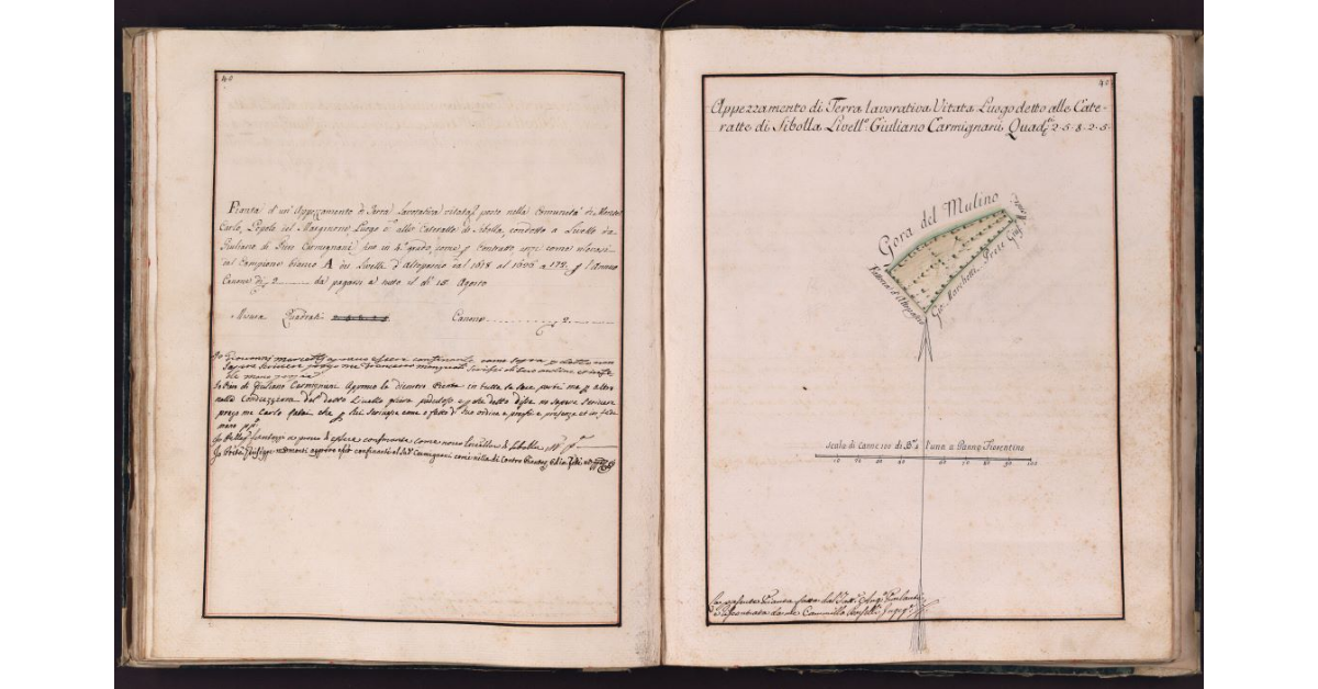 [Appezzamento di terreno situato presso le Cataratte di Sibolla nel comune di Montecarlo]