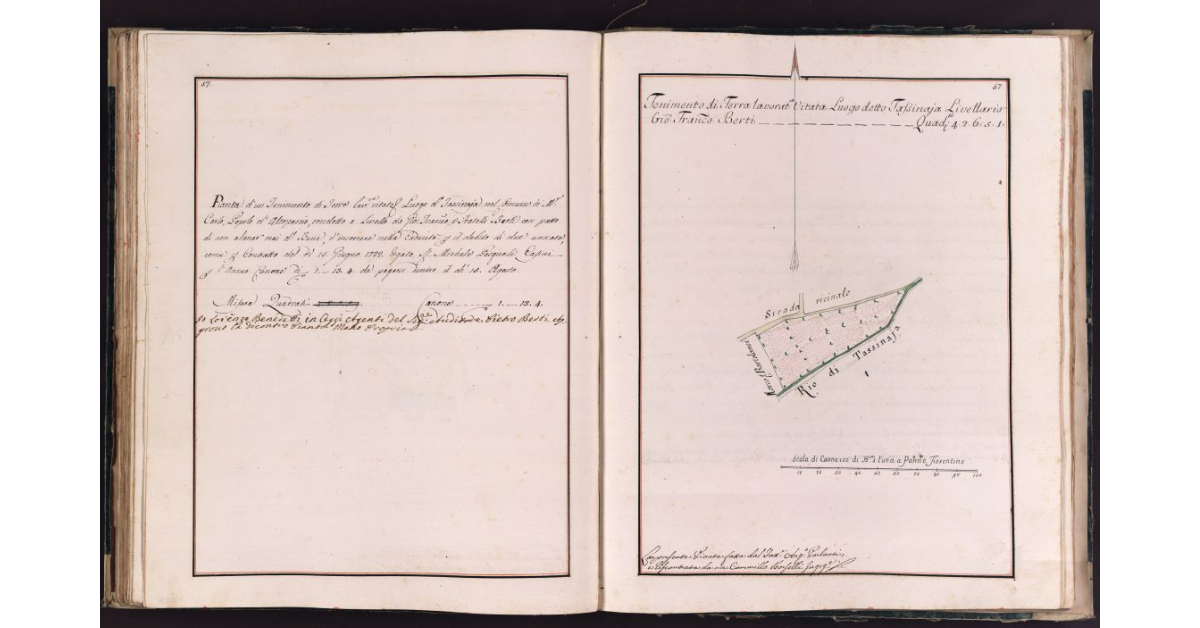 [Appezzamento di terreno lavorativo posto lungo il rio di Tassinaia nel comune di Montecarlo]