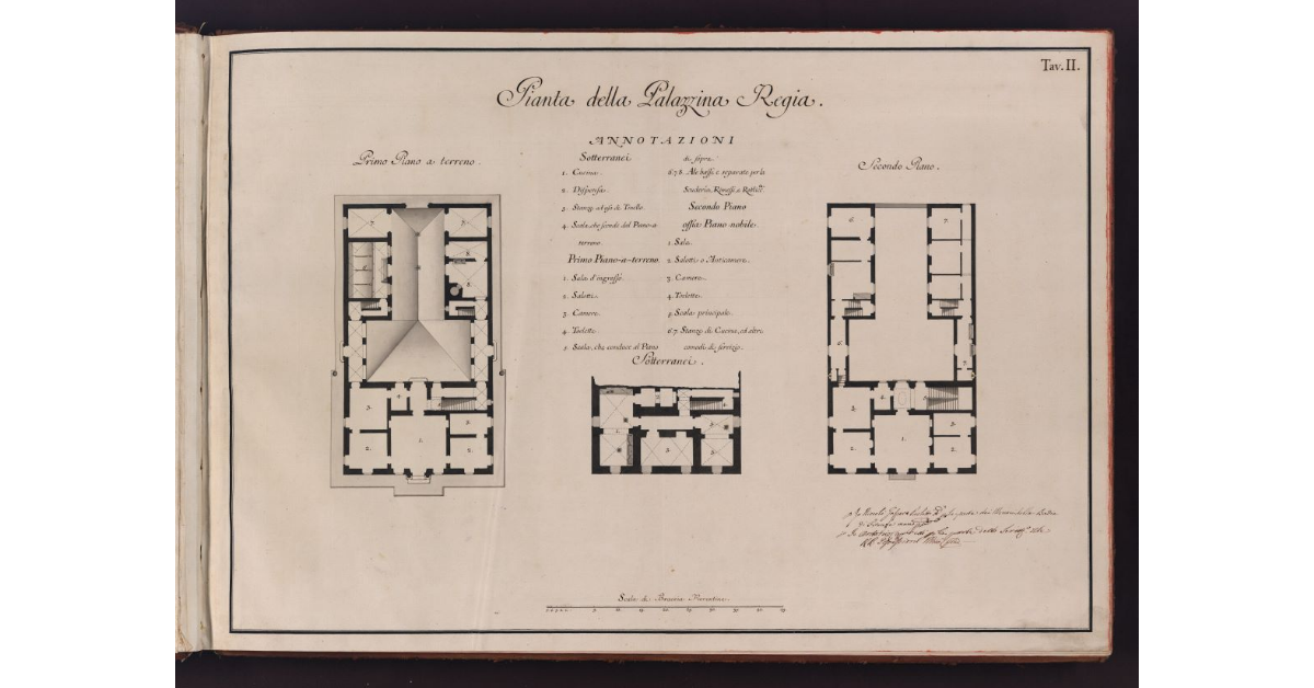 Pianta della Palazzina Regia