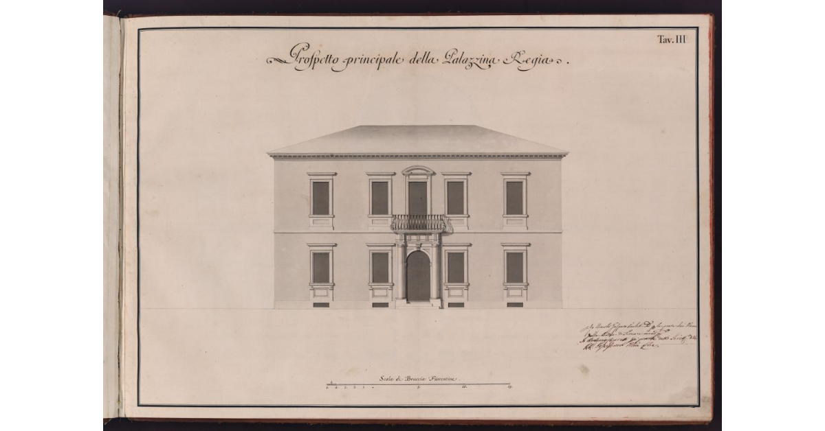 Prospetto principale della Palazzina Regia