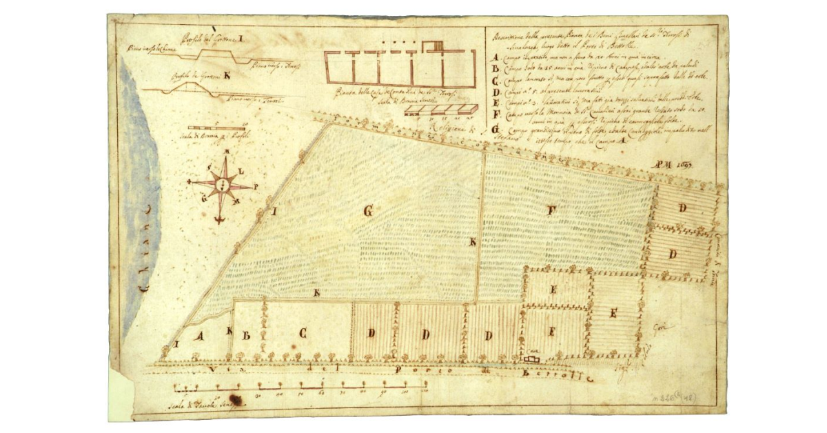 Pianta dei Beni livellari de SS.ri Terrrosi di Sinalunga, luogo detto il Porto di Bettolle