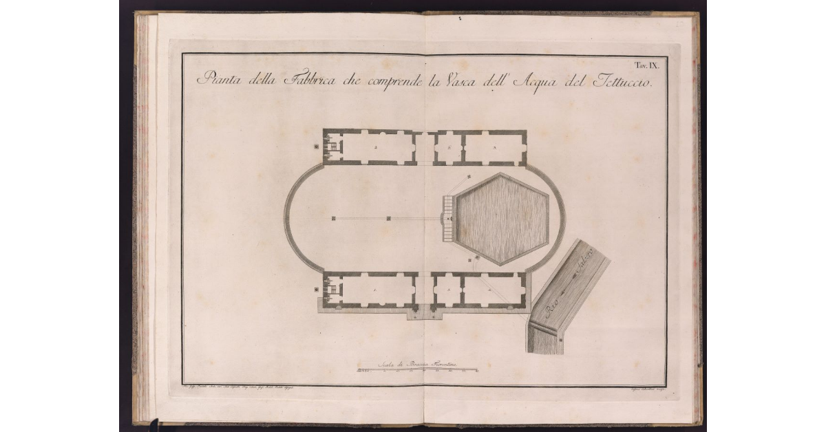 Pianta della Fabbrica che comprende la Vasca dell'Acqua del Tettuccio