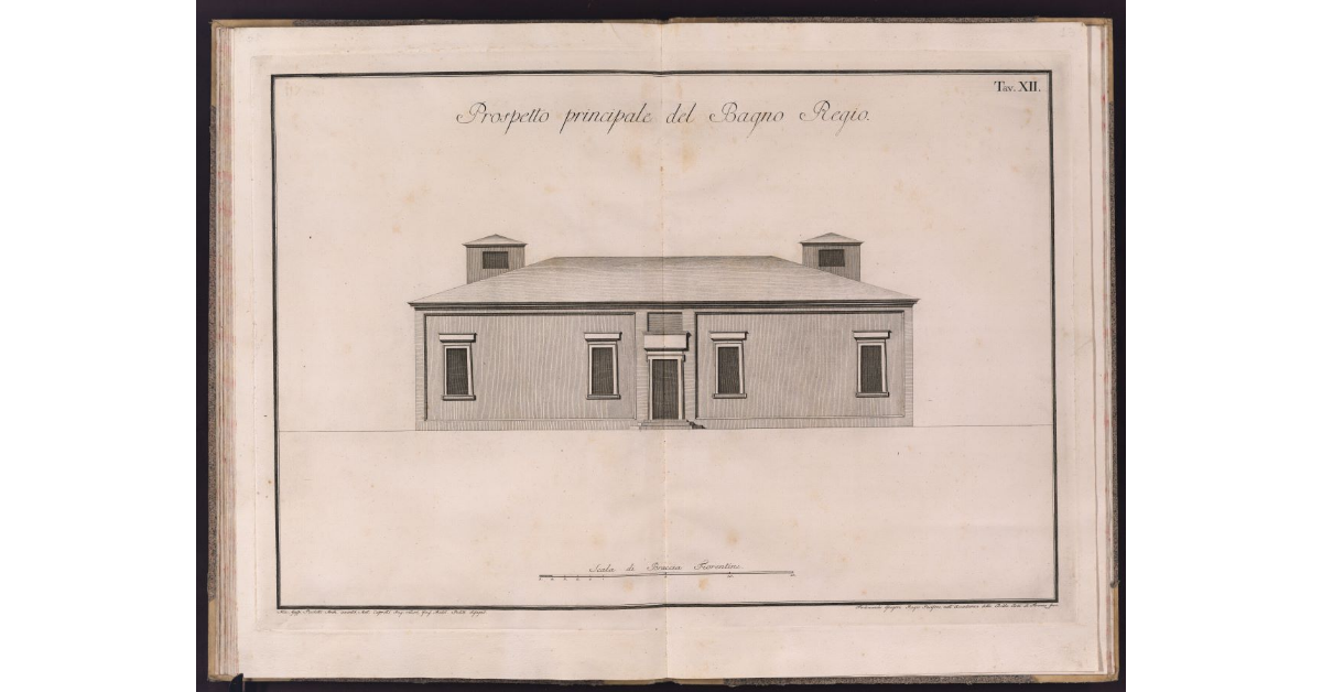 Prospetto principale del Bagno Regio
