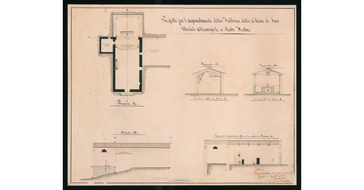 Progetto per l'ingrandimento della fabbrica della chiesa di S.Michele Arcangelo a Sasso Fortino