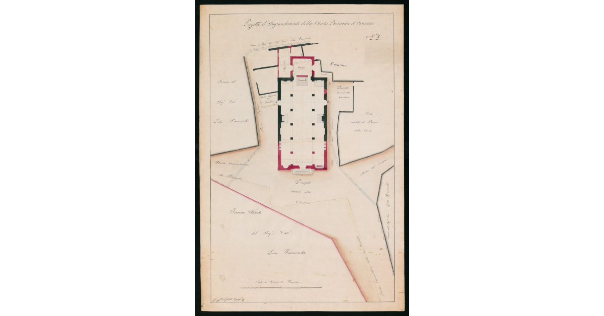 Progetto di ingrandimento della chiesa pievania di Asciano