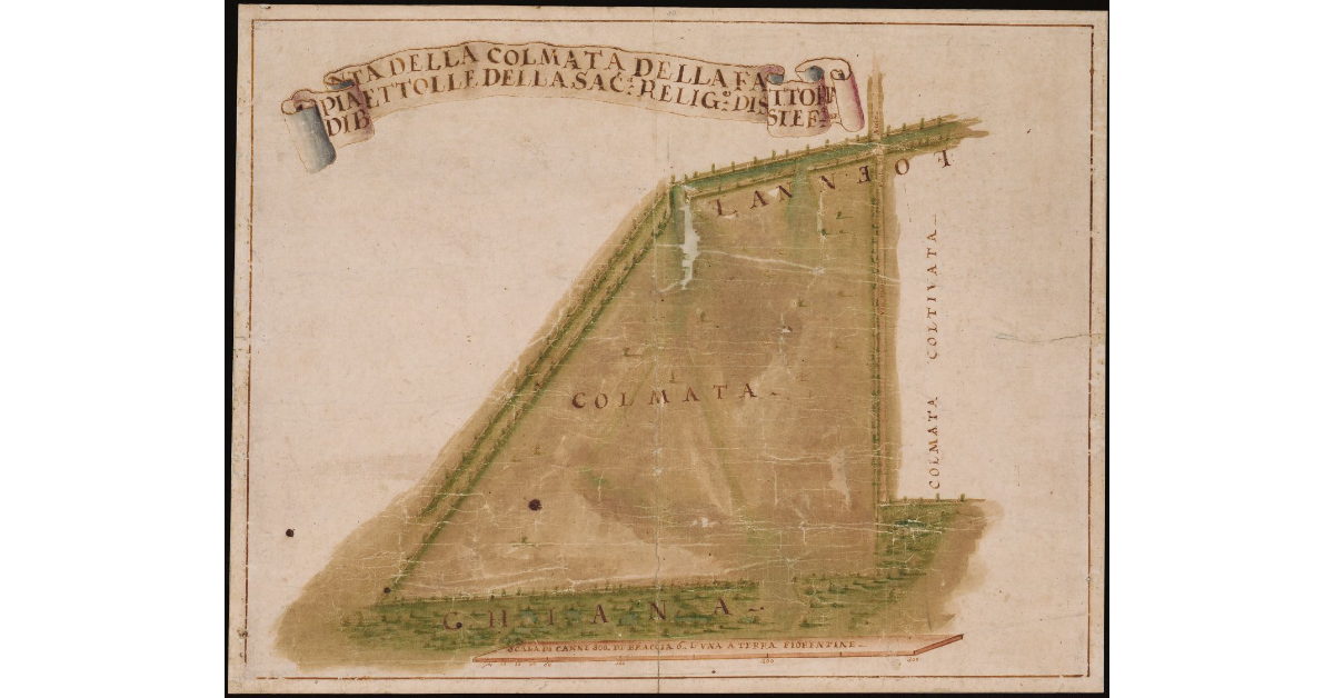 Pianta della Colmata della Fattoria di Bettolle della Sacra Religione di S. Stefano