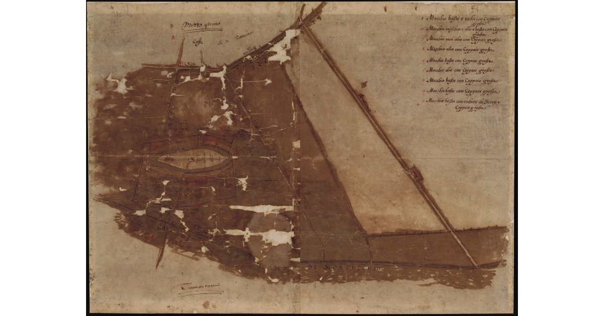 [Colmata in Val di Chiana presso la Teglia di Bitorniolo nella fattoria di Montecchio]