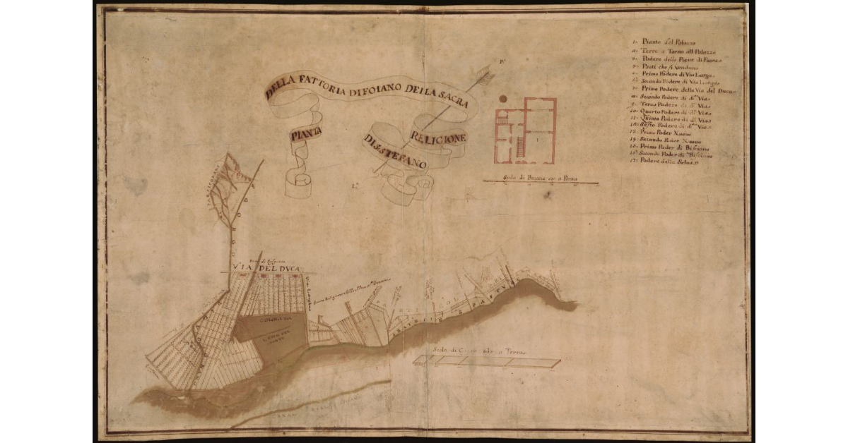 Pianta della fattoria di Foiano della Sagra Religione di S. Stefano