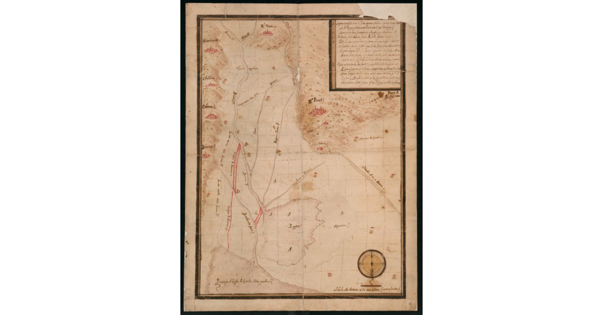 [Prospettiva della Valdibruna da Montemassi al lago di Castiglione]