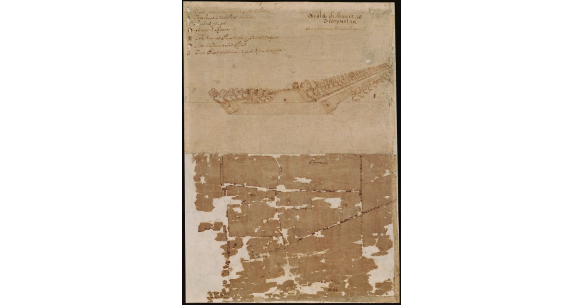 [Disegno di argine in Val di Chiana]