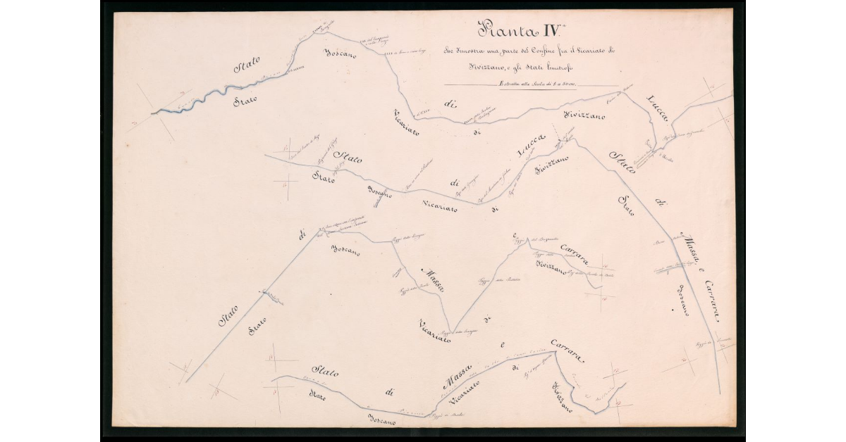 Pianta IV che dimostra una parte del confine fra il Vicariato di Fivizzano e gli stati limitrofi