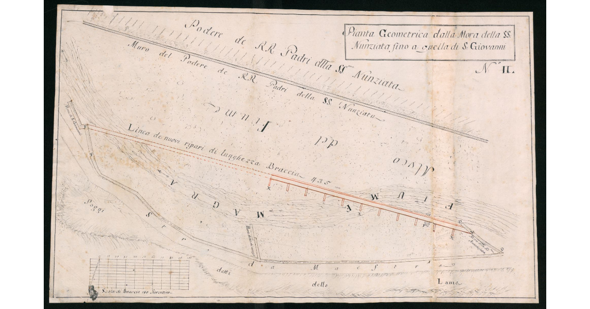 Pianta geometrica dalla mora della S.S. Nunziata fino a quella di S. Giovanni