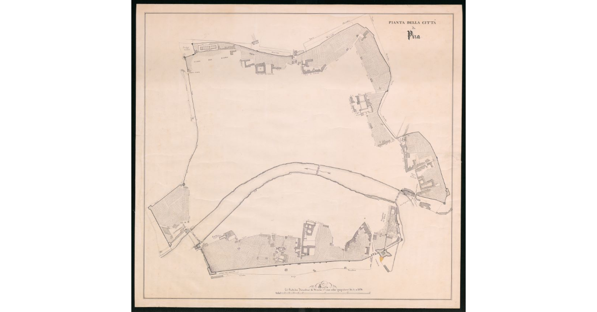 Pianta della citta di Pisa