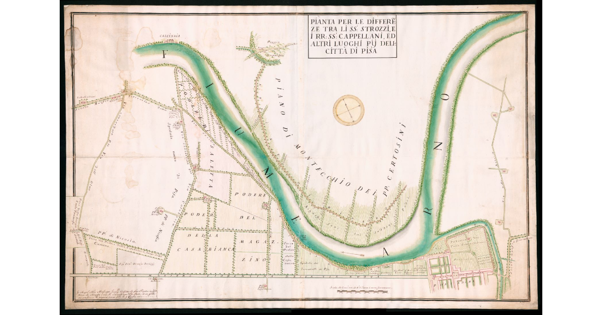 Pianta per le differenze tra li SS.ri Strozzi e i RR.SS.i Cappellani ed altri luoghi Pii della città di Pisa