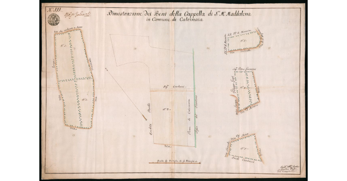 Dimostrazione dei beni della Cappella di S.ta Maria Maddalena in Comune di Calcinaia