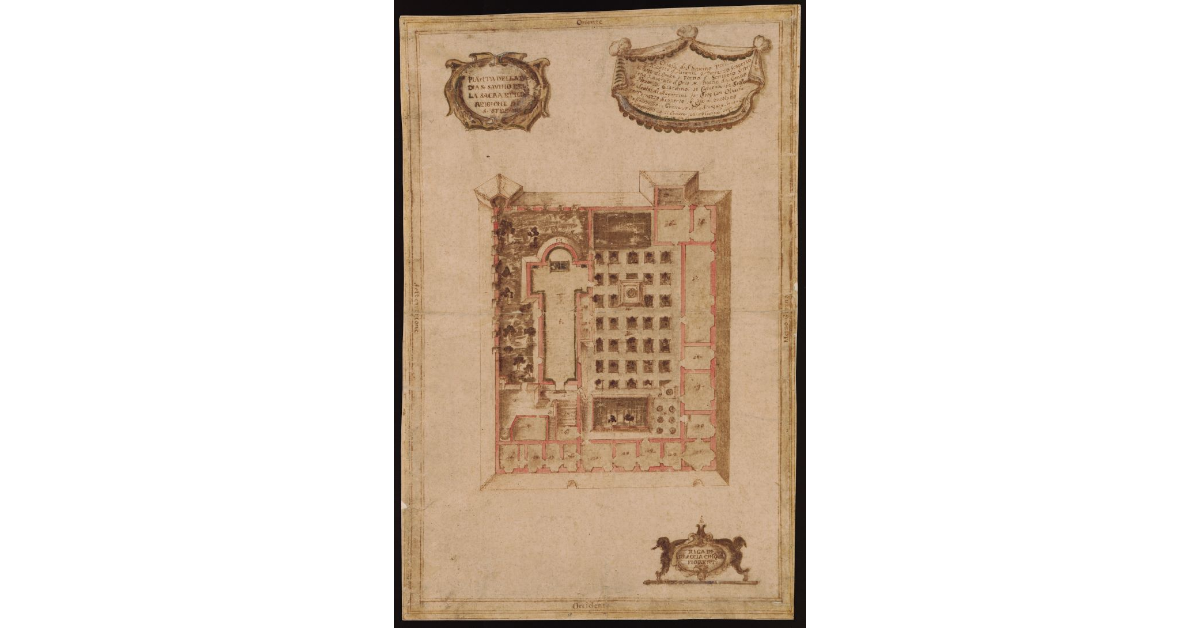 Pianta della Badia di S. Savino della Sacra et Ill.ma Religione di S. Stefano