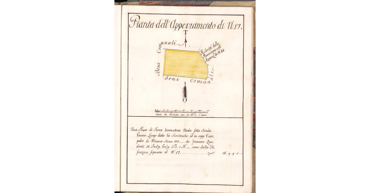 Pianta dell'Appezzamento di N. 17