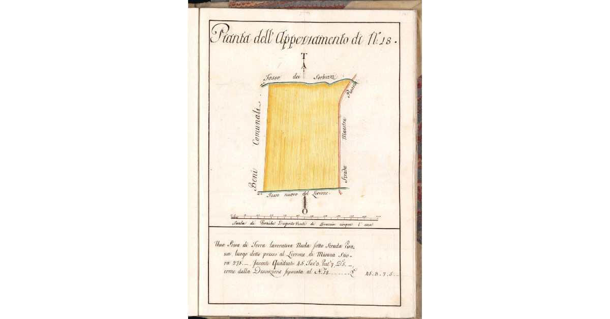 Pianta dell'Appezzamento di N. 18