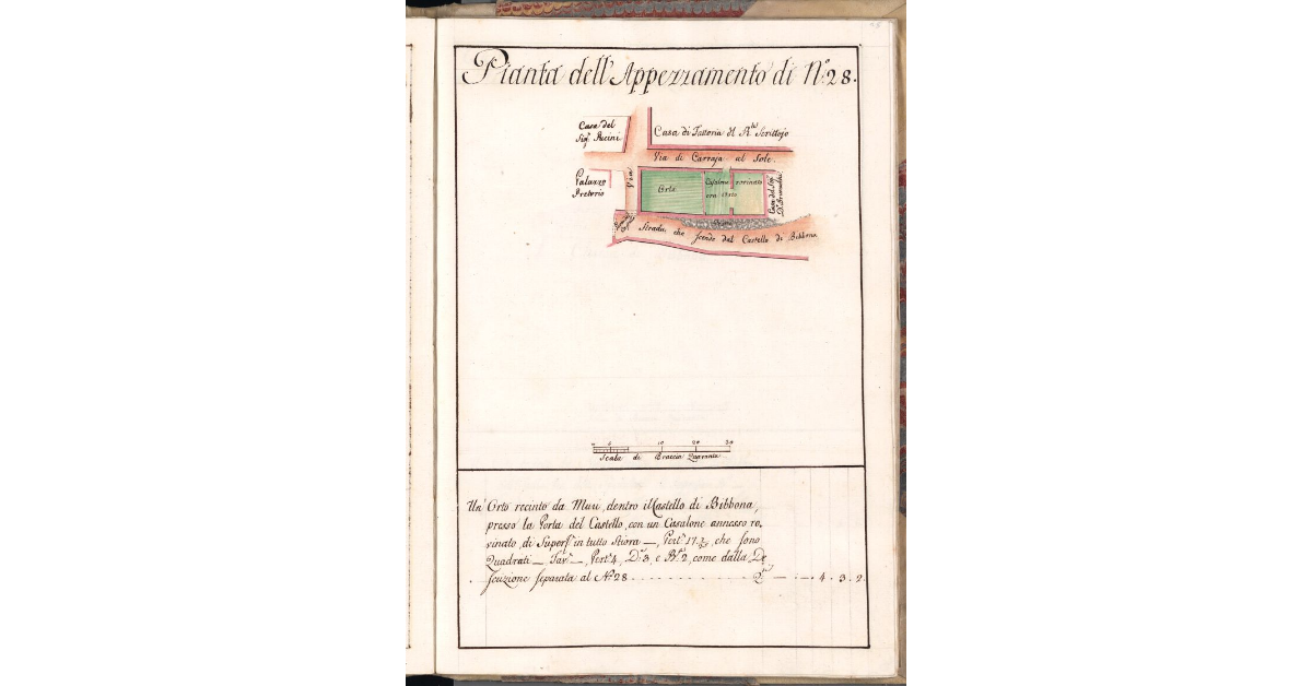 Pianta dell'Appezzamento di N. 28