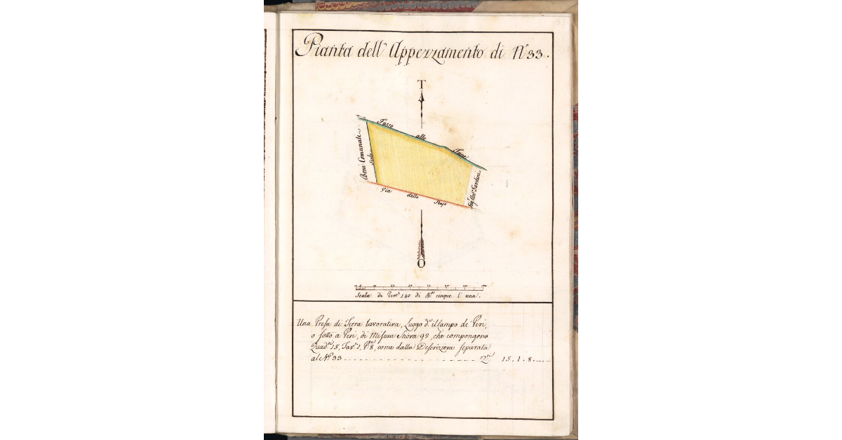 Pianta dell'Appezzamento di N. 33