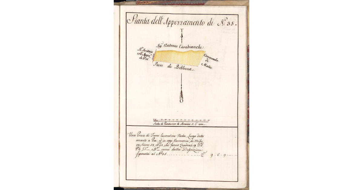 Pianta dell'Appezzamento di N. 35