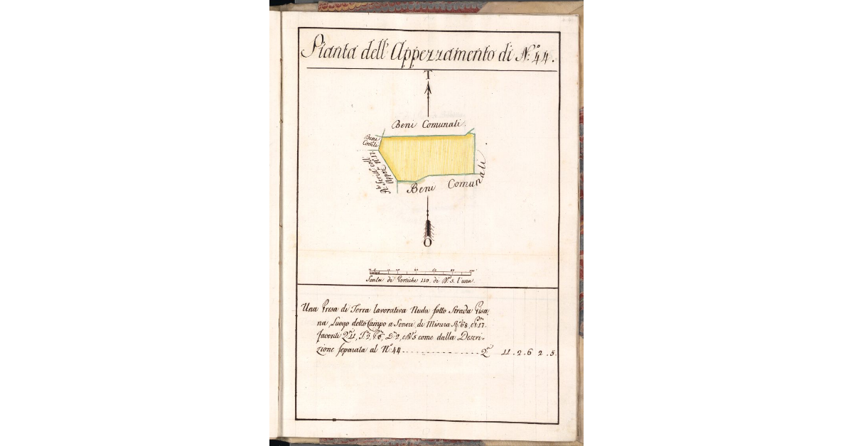 Pianta dell'Appezzamento di N. 44