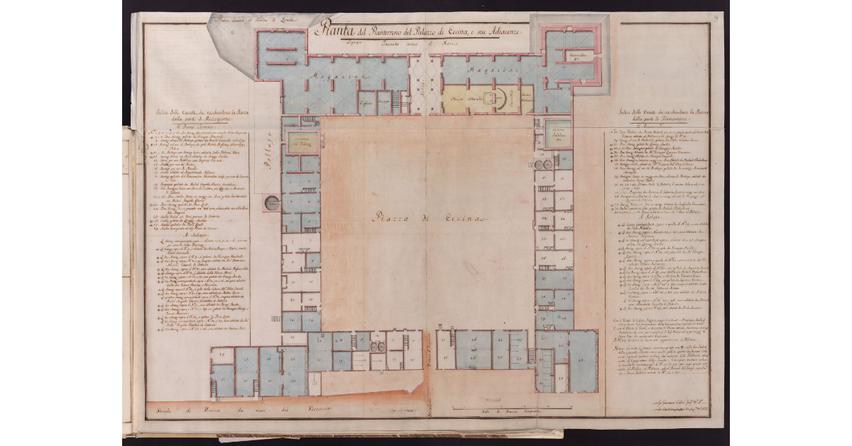 Pianta del Pianterreno del Palazzo di Cecina