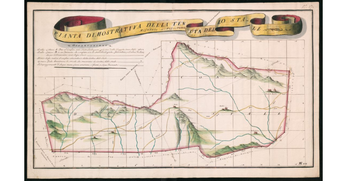 Pianta dimostrativa della tenuta dello Stale, misurata a passi comuni
