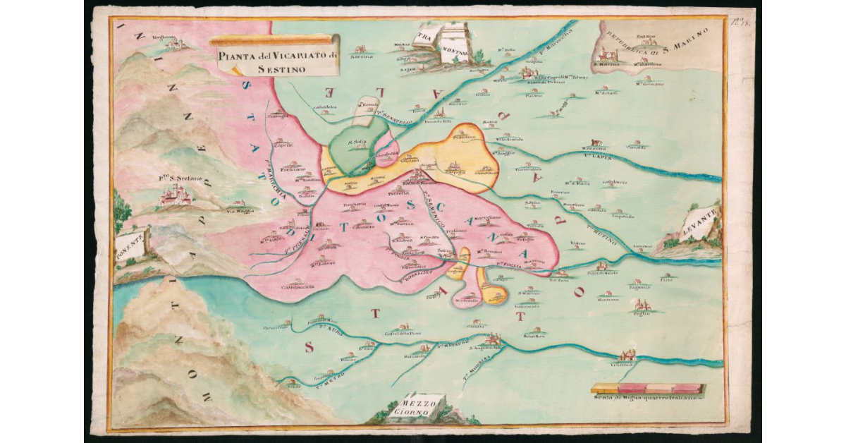 Pianta del vicariato di Sestino