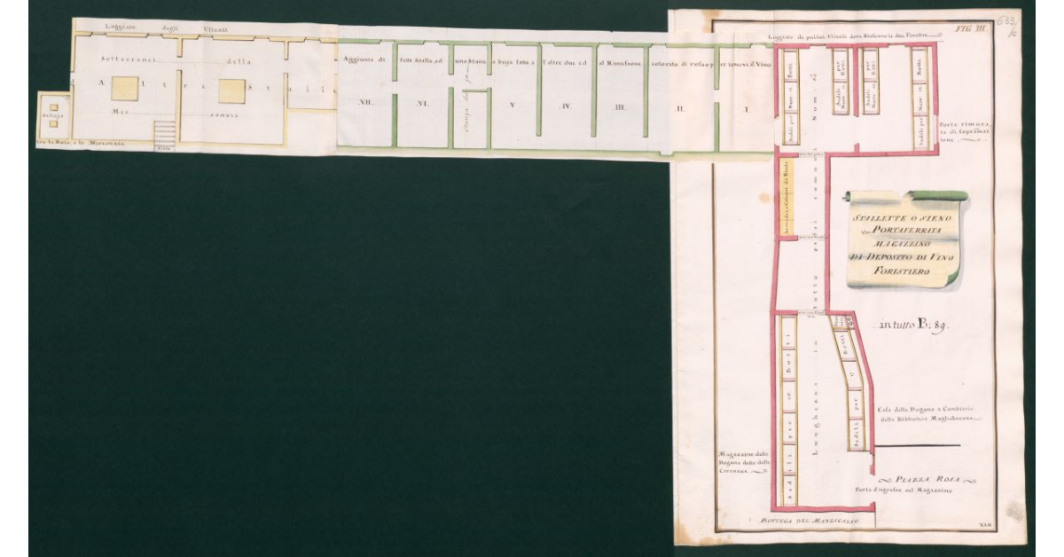 Stalletta o sieno porta ferrata magazzino di deposito di vino forestiero